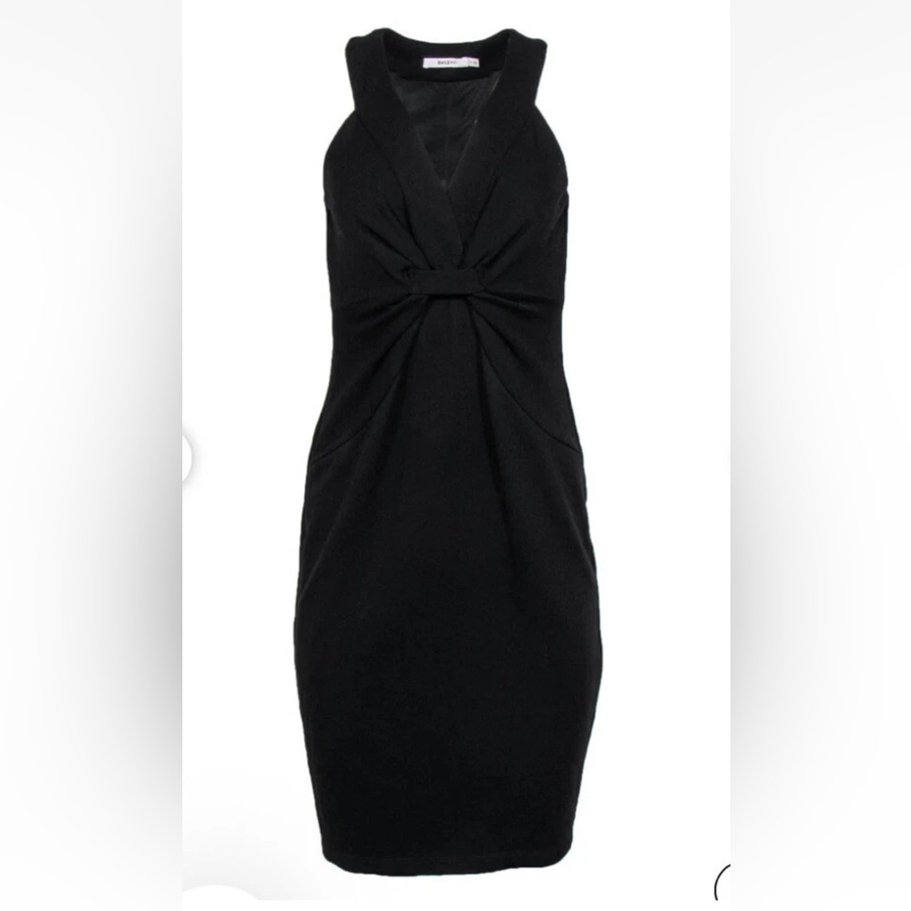 Bailey 44‎ Black Sheath Midi Dress Gathered Front Womens Size Small (490) - Picture 2 of 3